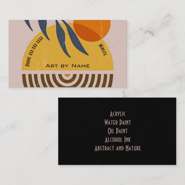 “Artist” Business Card (Front/Back)