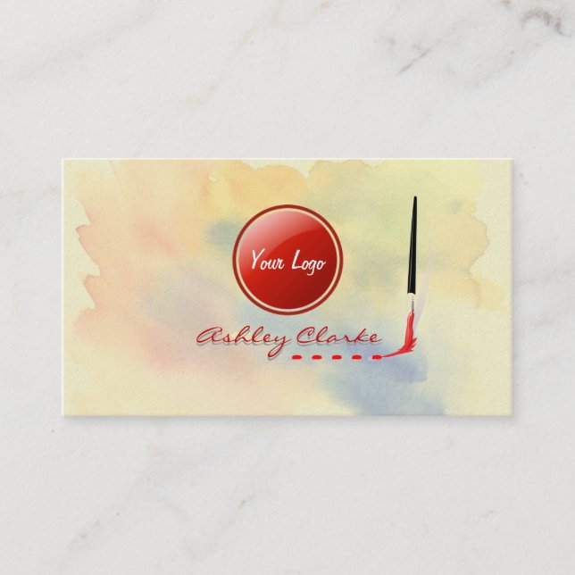 Artist Business Card (Red Version) (Front)