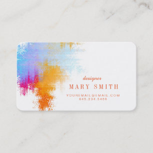 Artist Business Card Round Corners