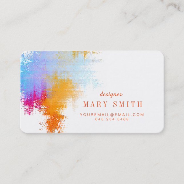 Artist Business Card Round Corners (Front)