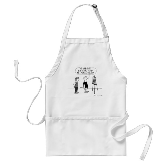 Artist Cartoon | Art Teacher, Art Critic Humour Standard Apron (Front)
