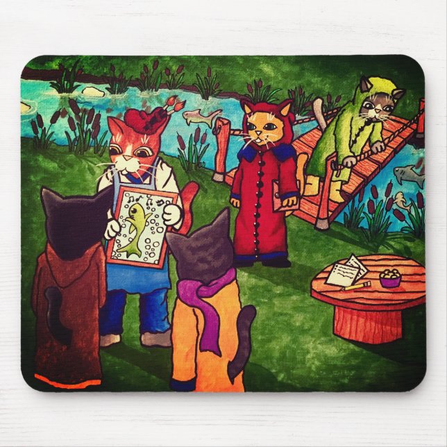 Artist Cat Mouse Mat (Front)