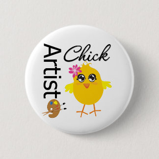 Artist Chick 6 Cm Round Badge