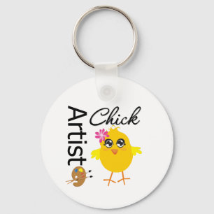 Artist Chick Key Ring