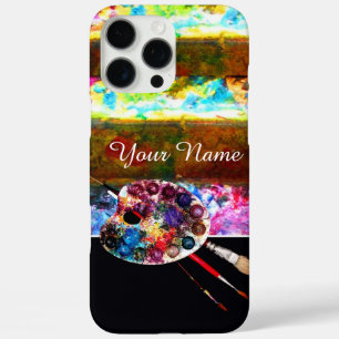 ARTIST COLOR PALETTE AND BRUSHES ,Black iPhone 16 Pro Max Case