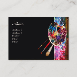 ARTIST COLOR PALETTE MONOGRAM Painter,Art Supplies Business Card
