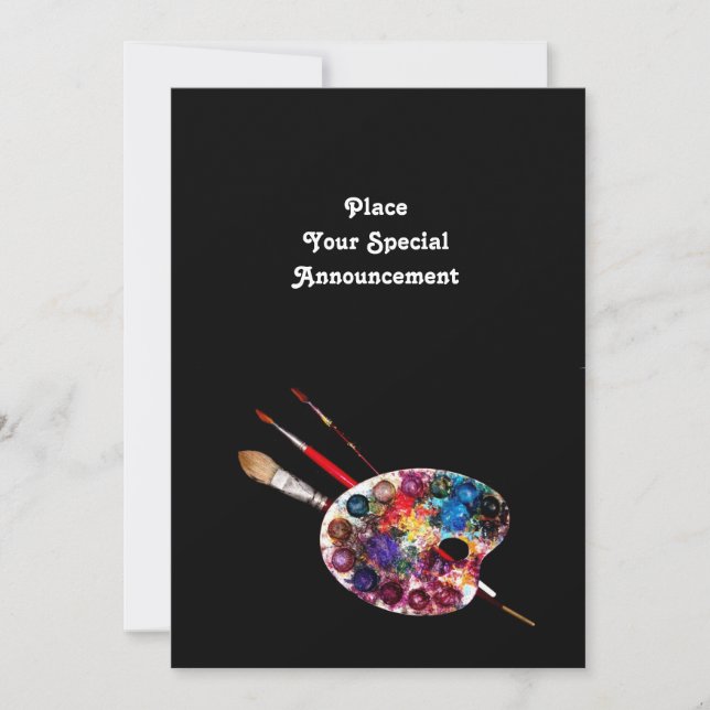 ARTIST COLOUR PALETTE ART SHOW GALLERY EXHIBITION ANNOUNCEMENT (Front)