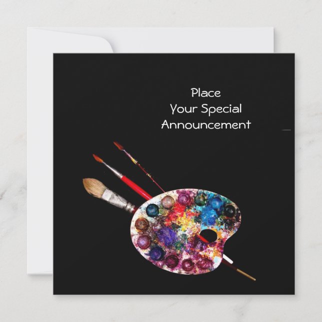 ARTIST COLOUR PALETTE ART SHOW GALLERY EXHIBITION ANNOUNCEMENT (Front)