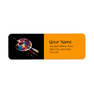 ARTIST COLOUR PALETTE ,black orange