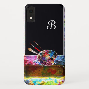 ARTIST COLOUR PALETTE MONOGRAM Black iPhone XR Case