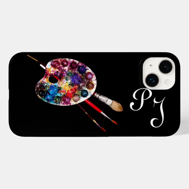 ARTIST COLOUR PALETTE MONOGRAM Black Case-Mate iPhone Case (Back (Horizontal))