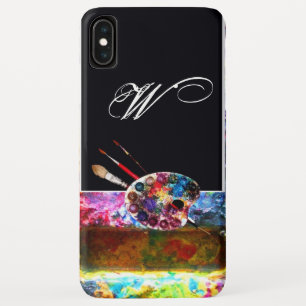 ARTIST COLOUR PALETTE MONOGRAM Black iPhone XS Max Case