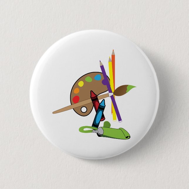 Artist Colour Pallet 6 Cm Round Badge (Front)