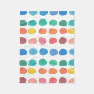 Artist Colour Sample Polka Dots Fleece Blanket