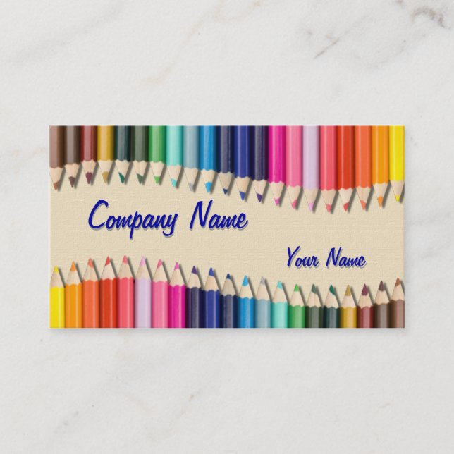 Artist Coloured Pencils Business Card (Front)