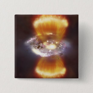 Artist concept of a galaxy 15 cm square badge