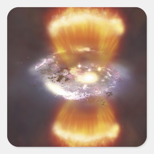 Artist concept of a galaxy square sticker (Front)