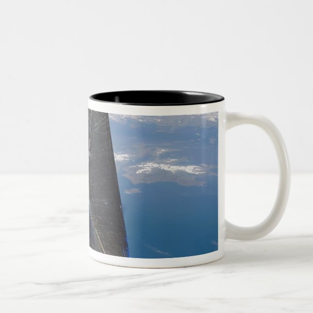 Artist concept of NanoSail-D in space Two-Tone Coffee Mug (Right)