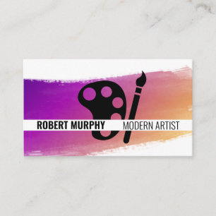 Artist   Content Creator   Brushed Paint Business Card