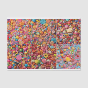 Artist Crafter Colourful 6 Candy Themed Background Tissue Paper