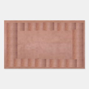Artist created Metallic COPPER Colour Sheet Rectangular Sticker