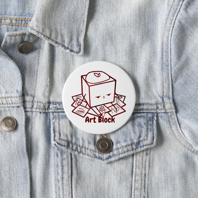 Artist Creative Art Block 7.5 Cm Round Badge (In Situ)