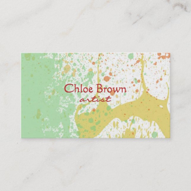 Artist Custom Business Card Template (Front)