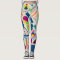 Artist-designed colorful full-length leggings