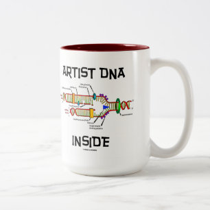 Artist DNA Inside (DNA Replication) Two-Tone Coffee Mug