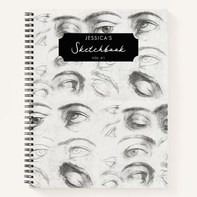 Artist Drawing Art Sketchbook Custom Name  Notebook (Front)