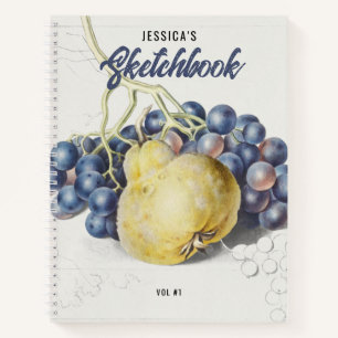 Artist Drawing Still Life Sketchbook Custom Name Notebook