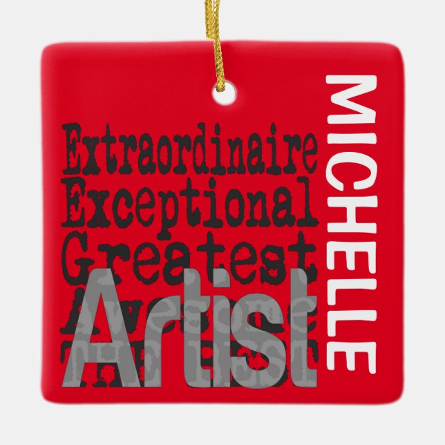 Artist Extraordinaire CUSTOM Ceramic Ornament (Front)