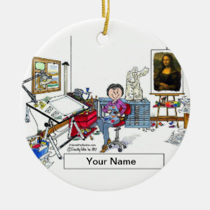 Artist - Female Ceramic Tree Decoration