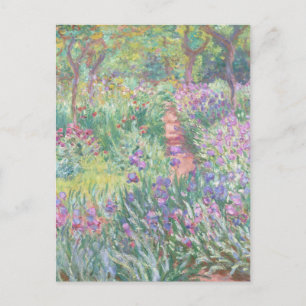 Artist Garden in Giverny 1900 Claude Monet Famous  Postcard