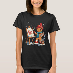 Artist Gingerbread Painter Art Teacher Student Chr T-Shirt
