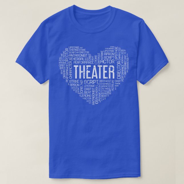 Artist Heart Broadway Love Theatre T-Shirt (Design Front)