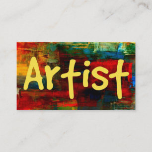 Artist in Paint Business Card