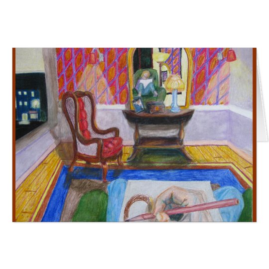 Artist in Room with Red Chair Card