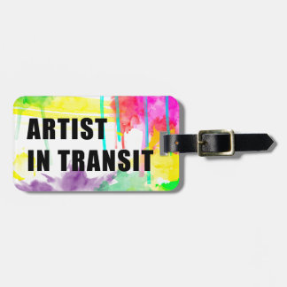 Artist In Transit Luggage Tag Watercolor Drips