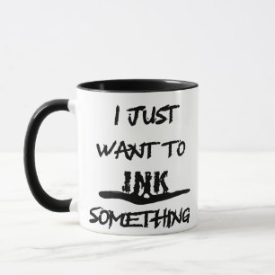 Artist Ink Drawing Typography Coffee Mug