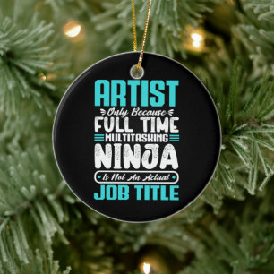 Artist Job Title Profession Artistic Art Creative Ceramic Tree Decoration
