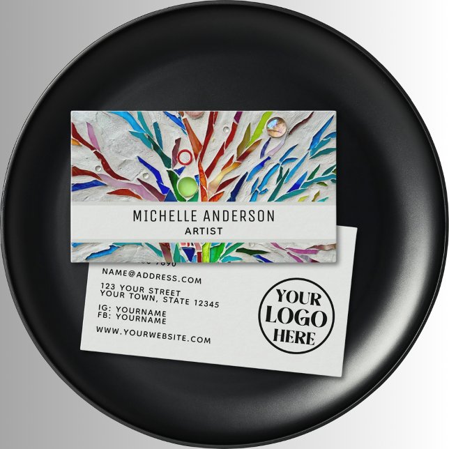 Artist Logo Colourful Business Card (Creator Uploaded)