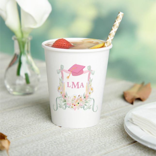 Artist Monogram Graduation Paper Cups (Insitu)