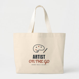 Artist On The Go Art Supplies Painter Creative Stu Large Tote Bag