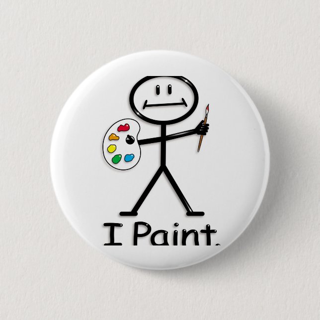 Artist:paint 6 Cm Round Badge (Front)
