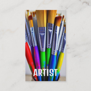 Artist Paint Brushes Business Card