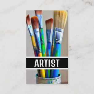 Artist Paint Brushes Business Card