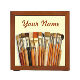 Artist Paint Brushes Personalised Desk Organiser