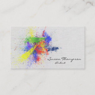 Artist Paint Splatters Business Card