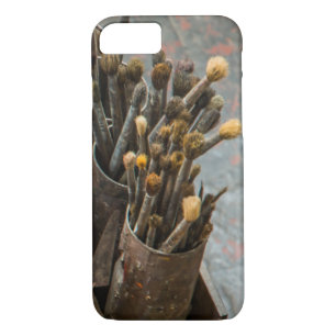 Artist Paintbrushes in Old Rusty Tin Cans iPhone 8/7 Case